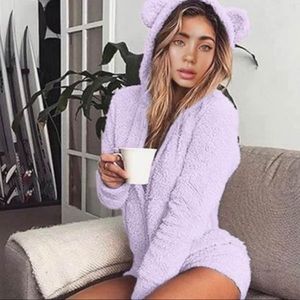 Fleecey Sherpa Ear Hooded Romper - new! ✨😍